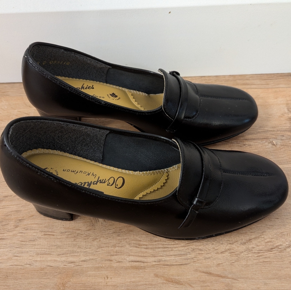 Vintage Oomphies By Kaufman Leather Heels - Picture 9 of 12